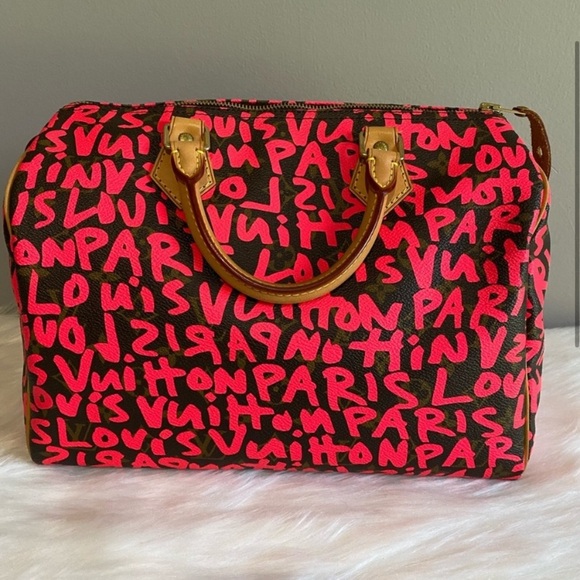 🌻🦄 Louis Vuitton Monogram Satchel Speedy Graffiti 30 🌻🦄 COLLECTOR ITEM 🔥 - Picture 2 of 13